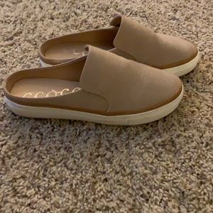 Nude slip on shoes